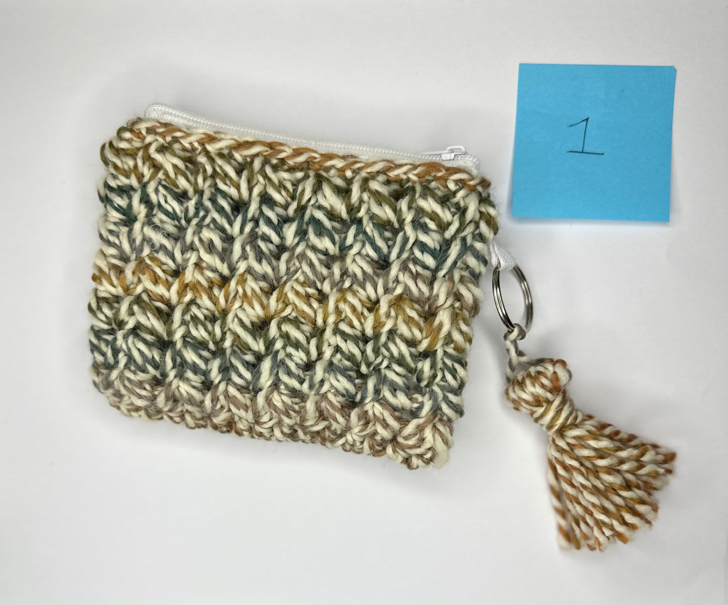 Cotton/Acrylic + Canvas Crochet Wallet
