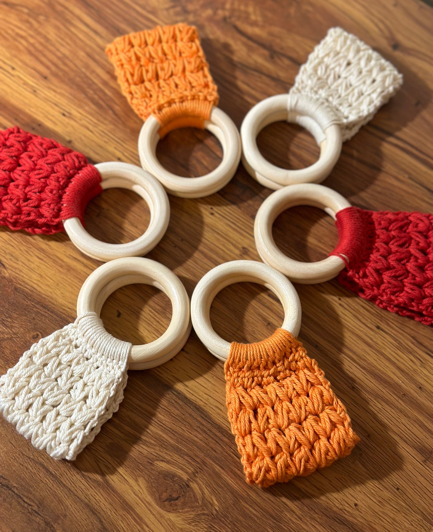 Crochet + Wood Towel Holder