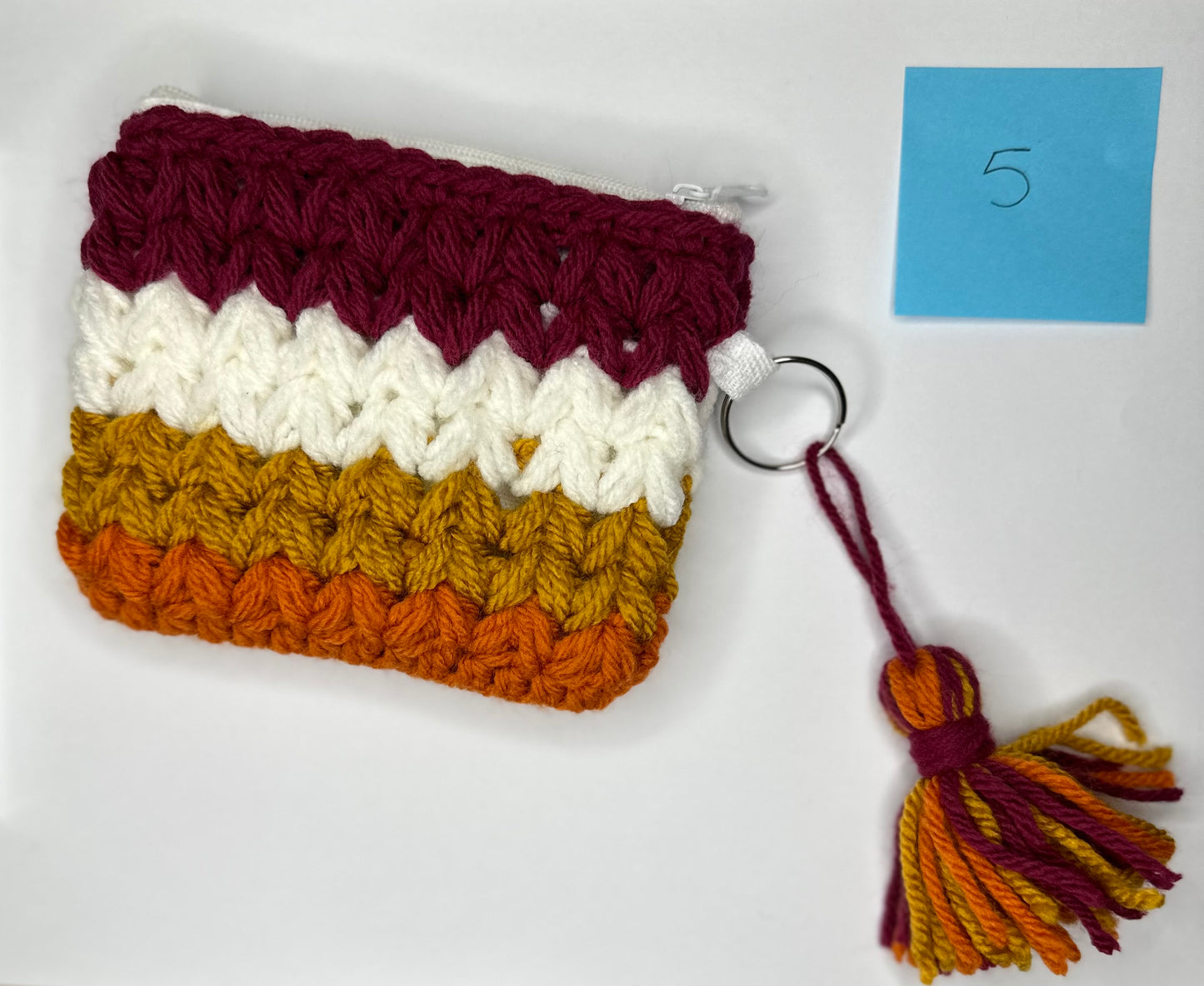 Cotton/Acrylic + Canvas Crochet Wallet