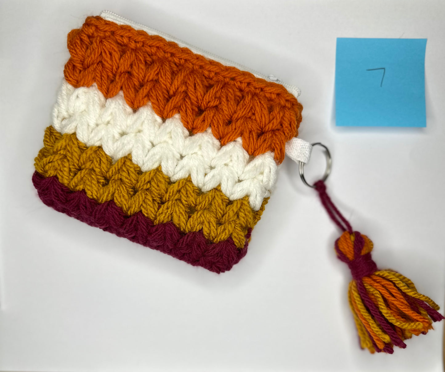 Cotton/Acrylic + Canvas Crochet Wallet