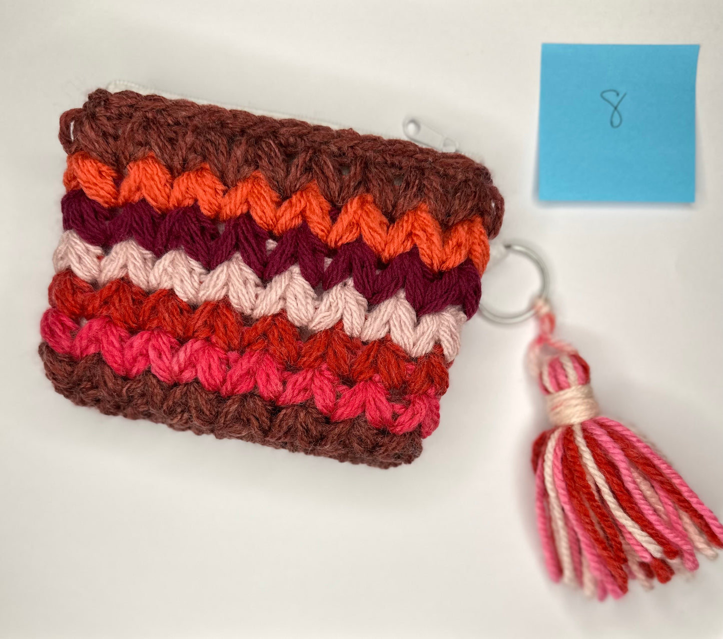 Cotton/Acrylic + Canvas Crochet Wallet