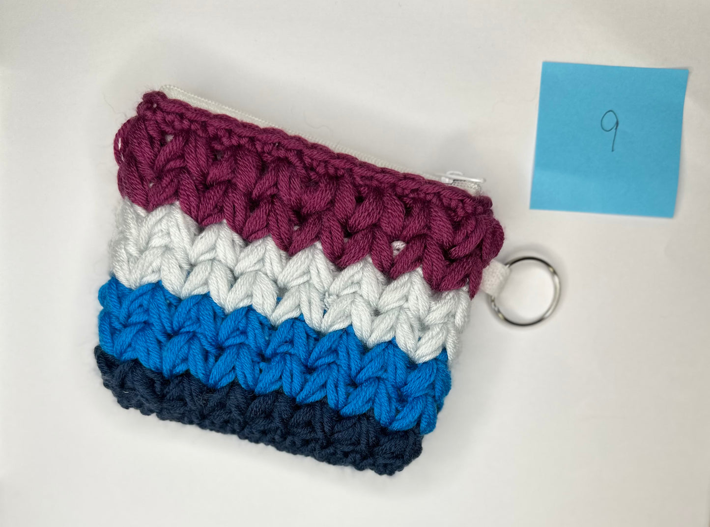 Cotton/Acrylic + Canvas Crochet Wallet