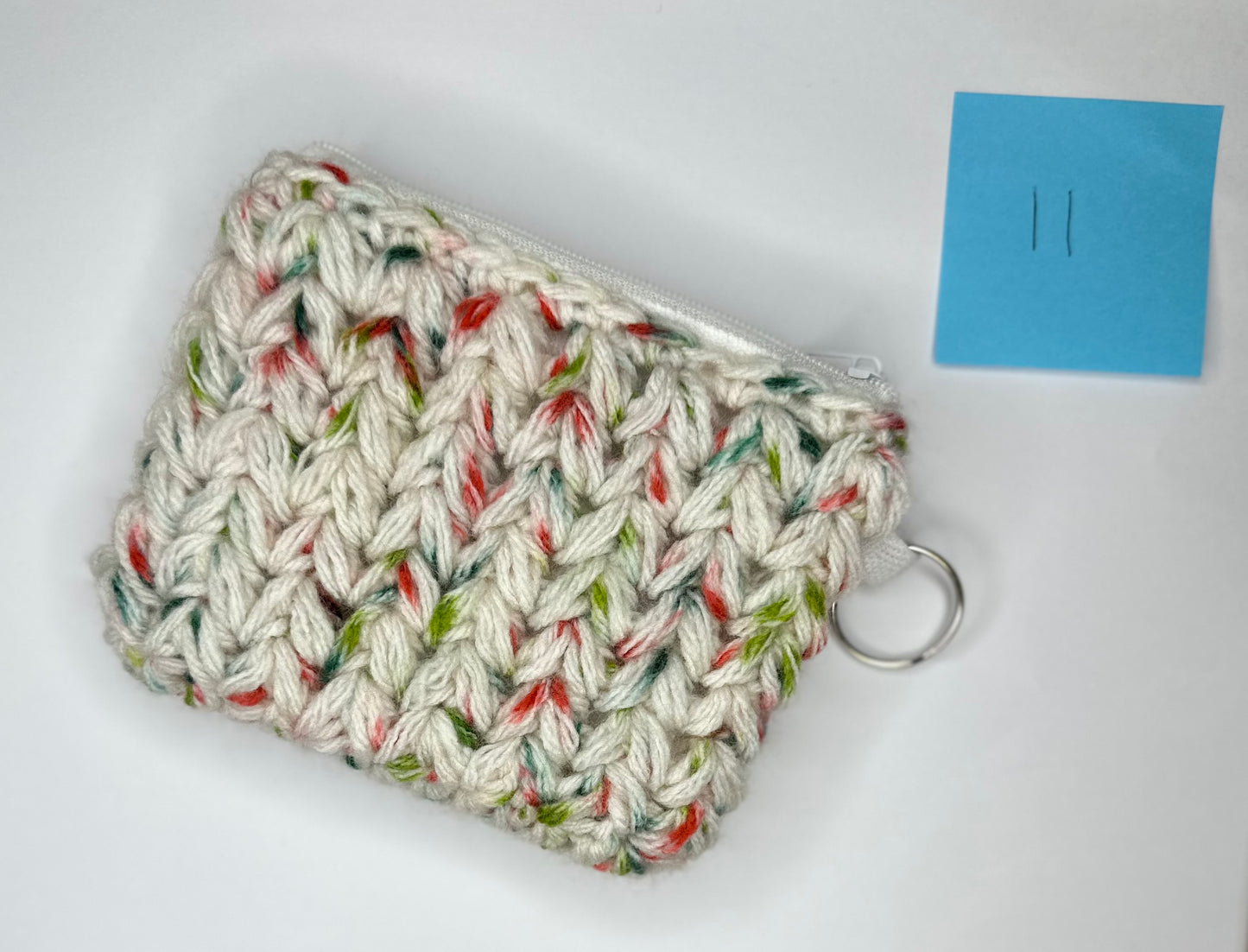 Cotton/Acrylic + Canvas Crochet Wallet