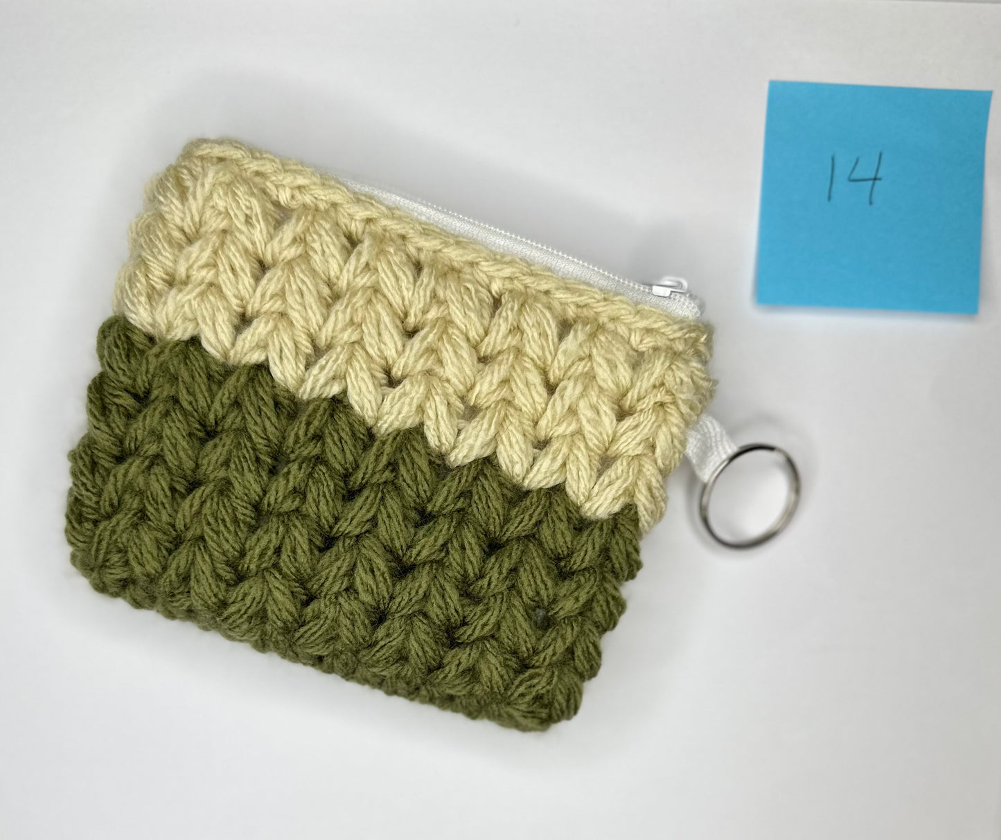 Cotton/Acrylic + Canvas Crochet Wallet