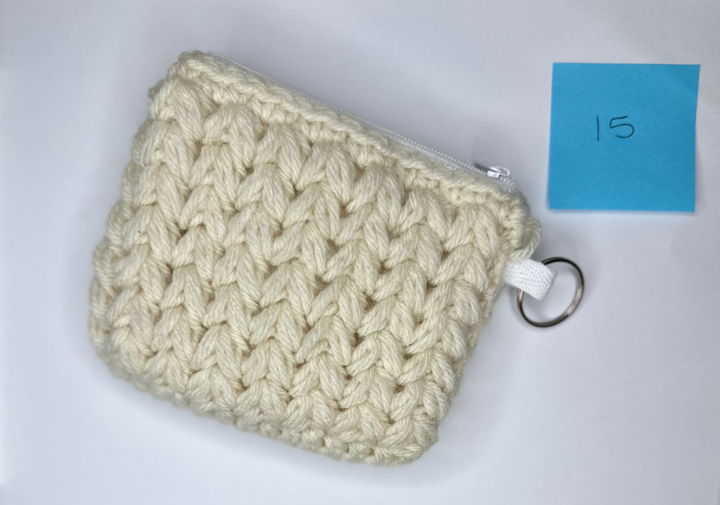 Cotton/Acrylic + Canvas Crochet Wallet