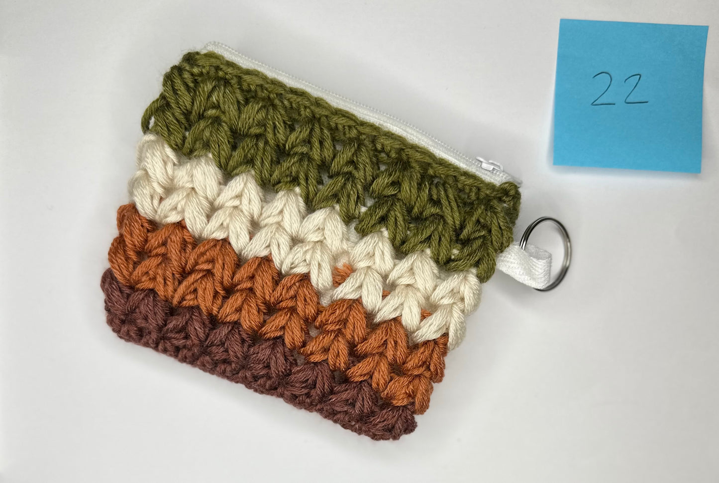 Cotton/Acrylic + Canvas Crochet Wallet