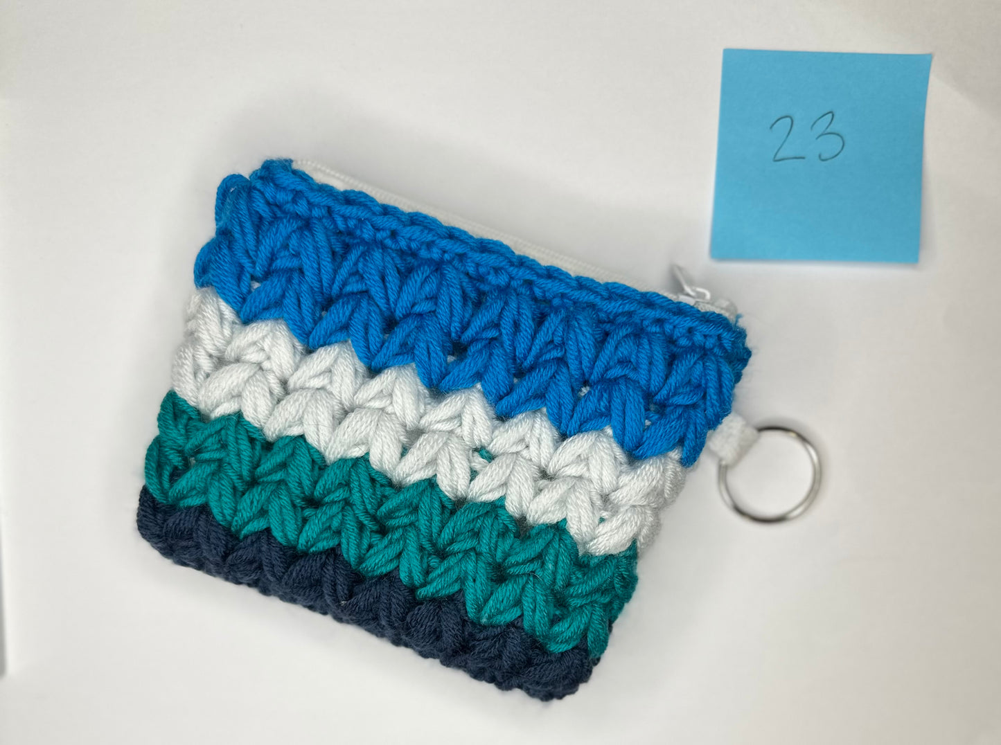 Cotton/Acrylic + Canvas Crochet Wallet