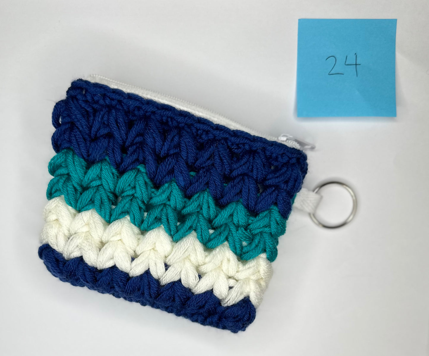 Cotton/Acrylic + Canvas Crochet Wallet