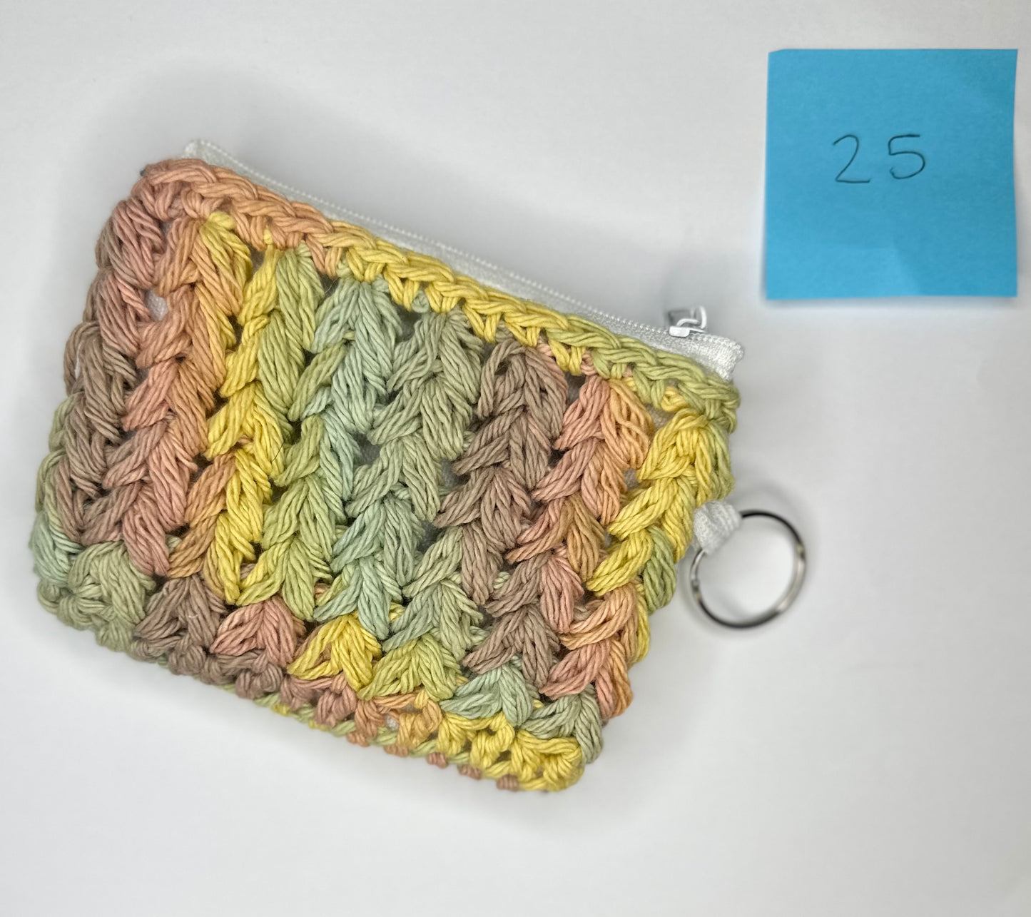 Cotton/Acrylic + Canvas Crochet Wallet