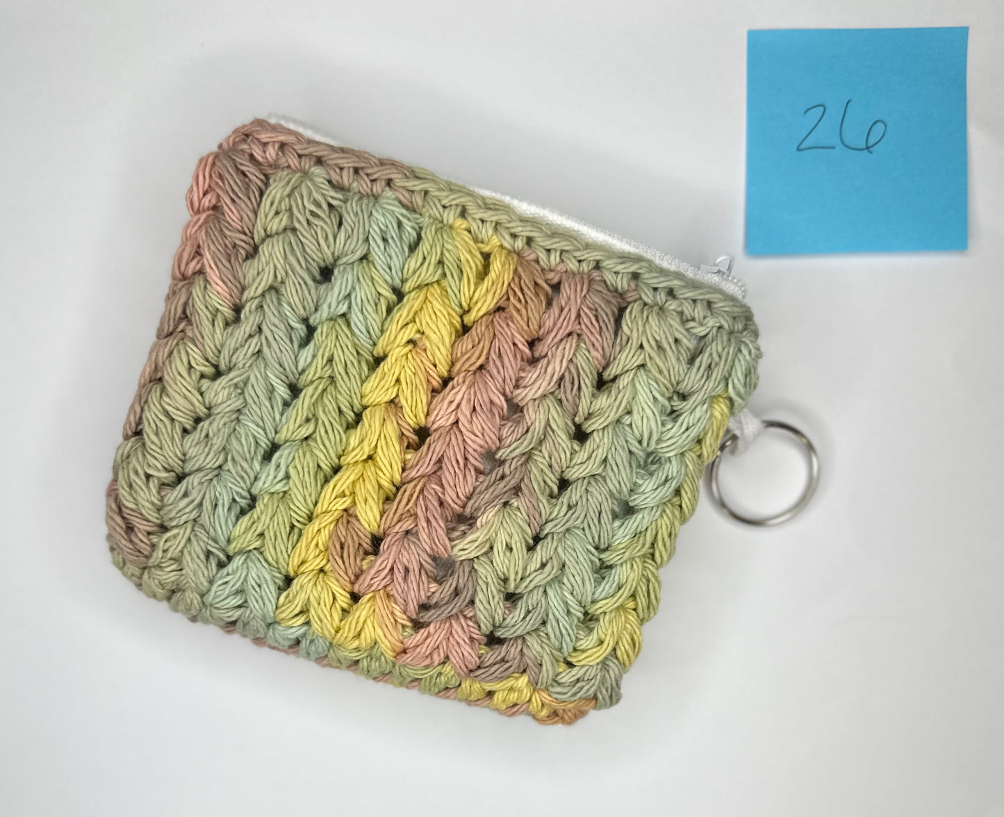 Cotton/Acrylic + Canvas Crochet Wallet