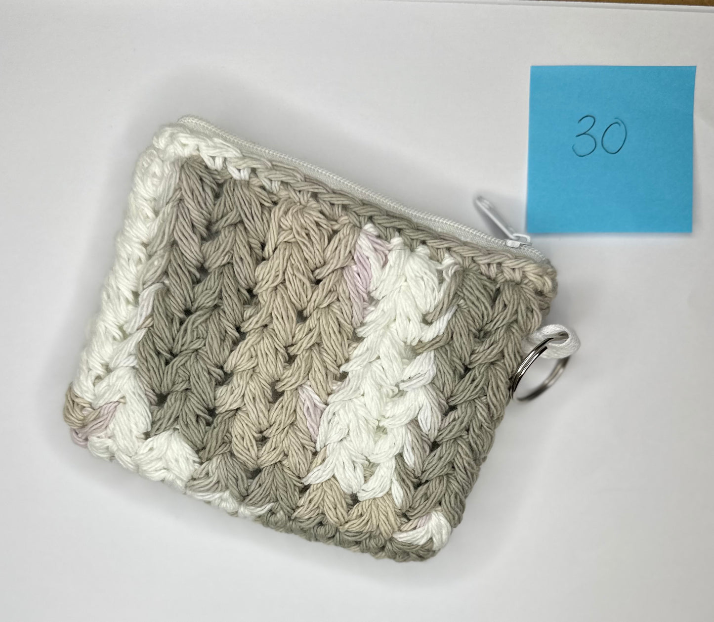 Cotton/Acrylic + Canvas Crochet Wallet