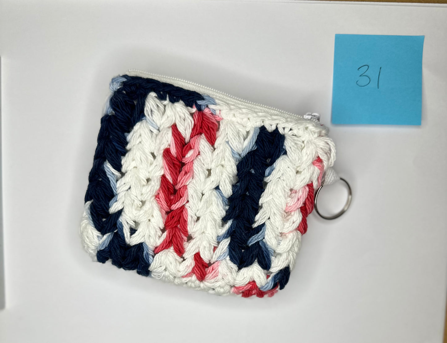 Cotton/Acrylic + Canvas Crochet Wallet