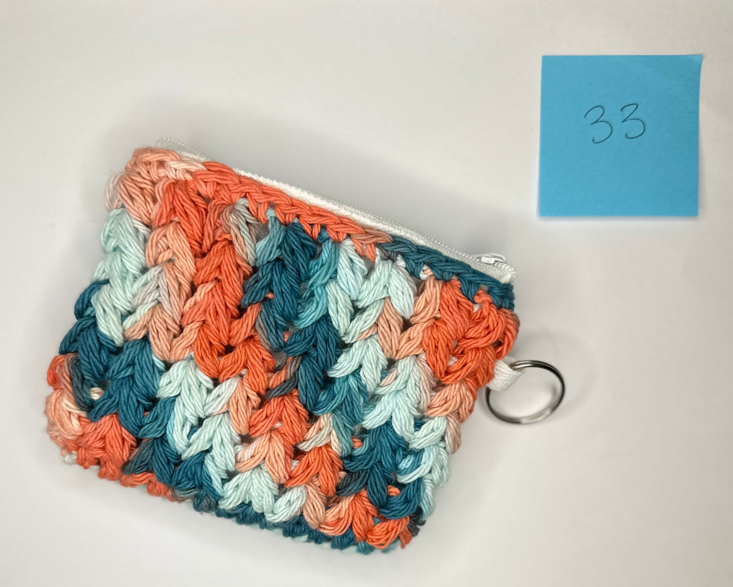 Cotton/Acrylic + Canvas Crochet Wallet