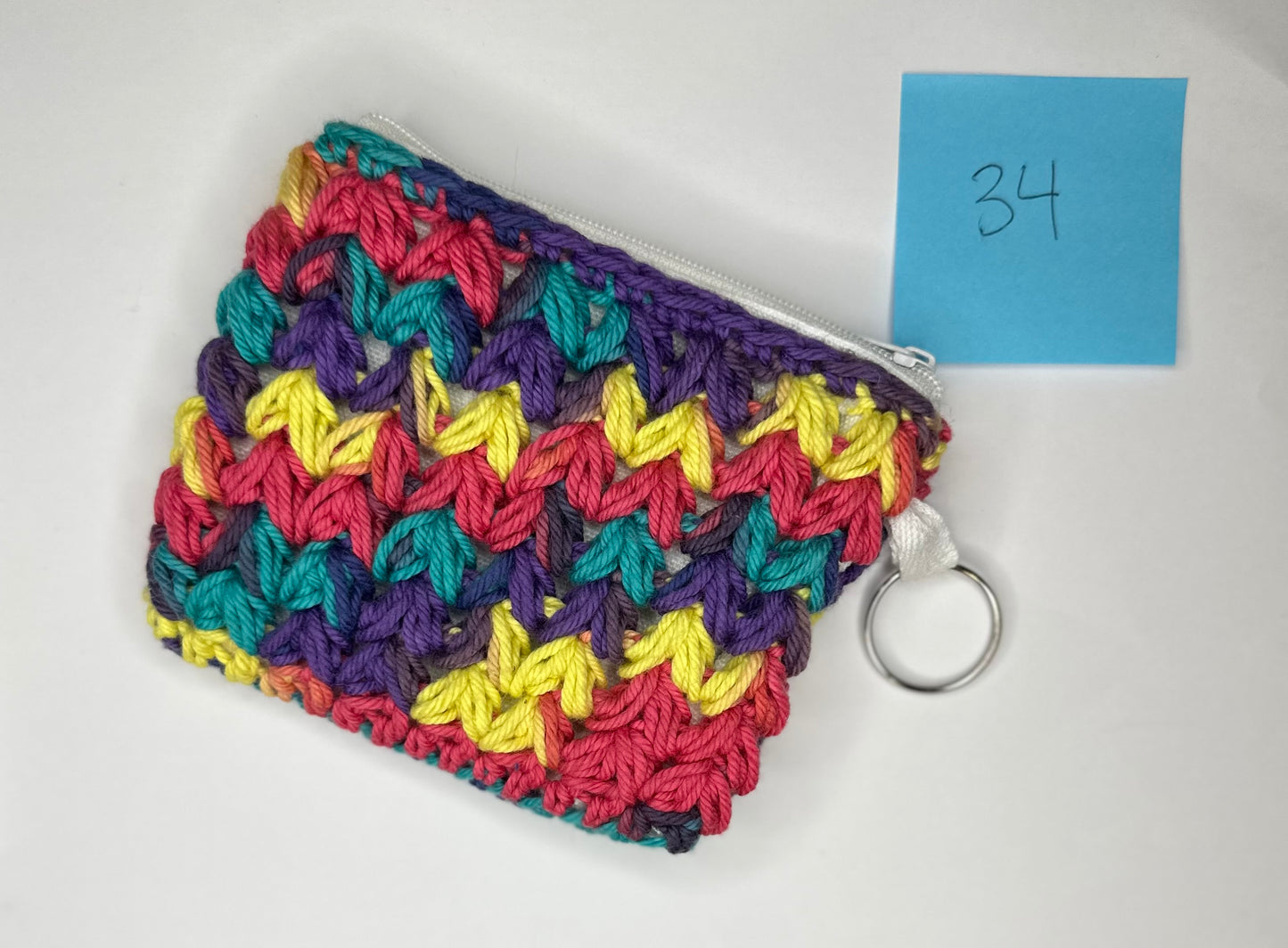 Cotton/Acrylic + Canvas Crochet Wallet