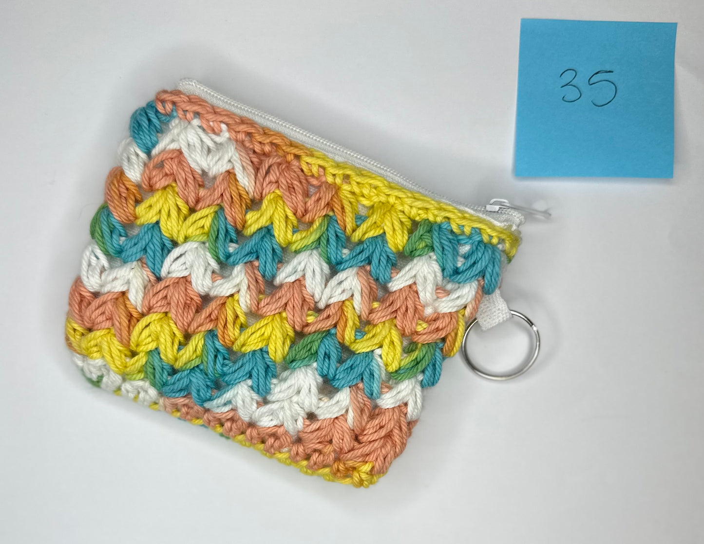 Cotton/Acrylic + Canvas Crochet Wallet