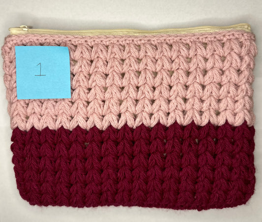 Crochet + Canvas Large Pouch